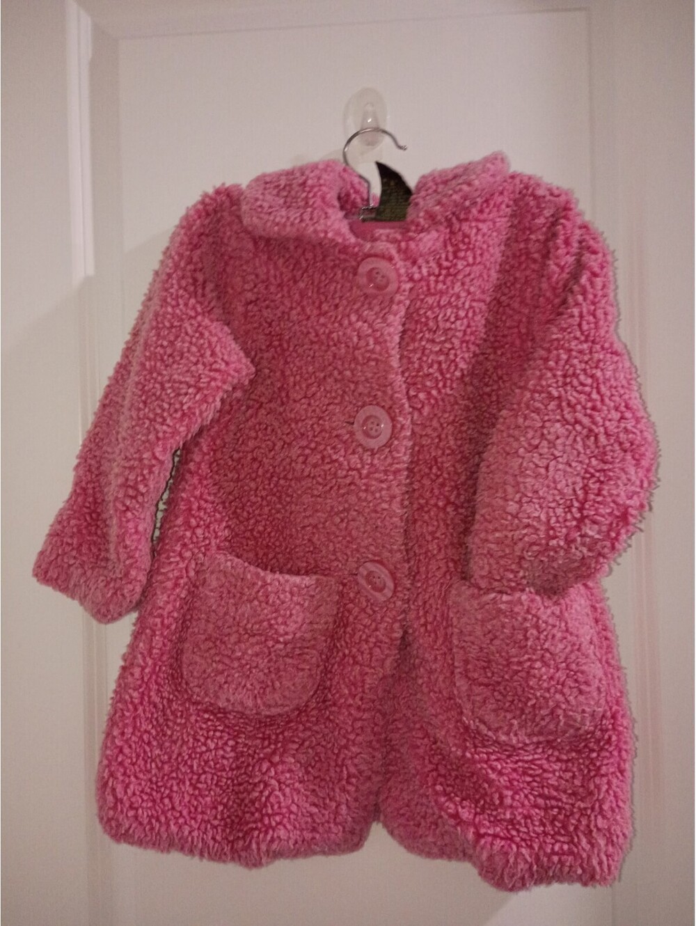 Kenneth Cole Reaction Girls Pink Sherpa Coat Size 5